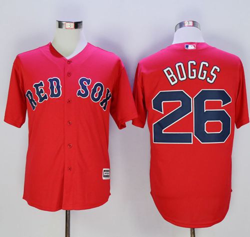 Red Sox #26 Wade Boggs Red New Cool Base Stitched MLB Jersey